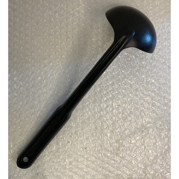 Vtg Black Nylon Cooking Serving Ladle Plastic Handle 11” Comfort Grip Soup - Picture 2 of 7